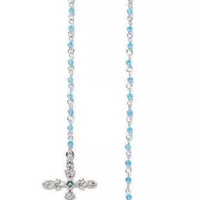 Silver Drop Diamante Cross Earrings - Default Title