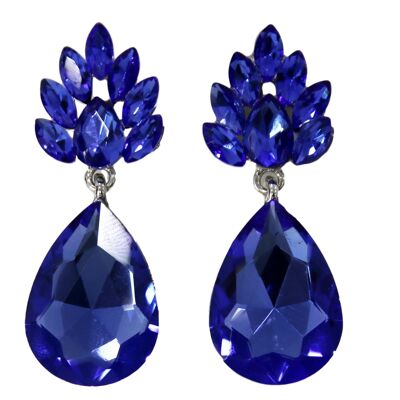 Blue Tear Leaf Earring