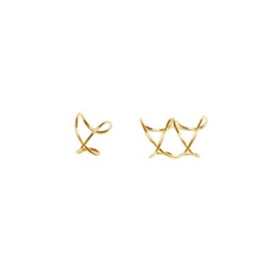 Gold Criss Cross Ear Clip