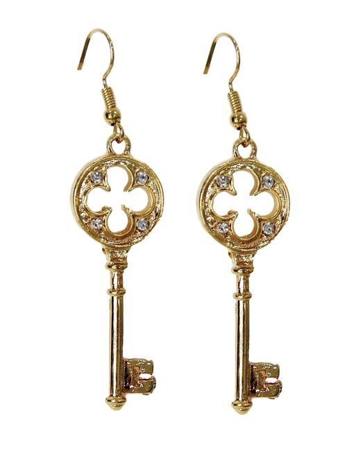 Gold Key Earrings