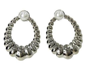 Boucles d'oreilles perle argent