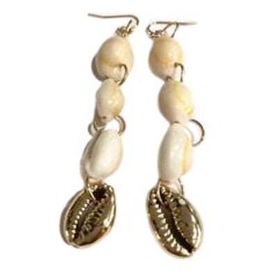 Gold Shells Drop Earrings