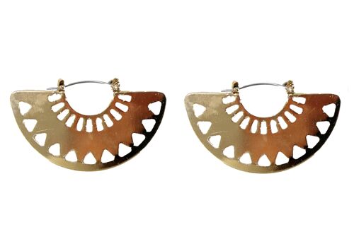 Half Moon Metal Laser Cut Earrings