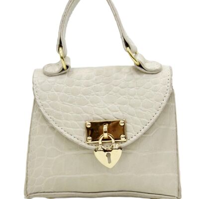 Nude Heart Padlock Mini Bag