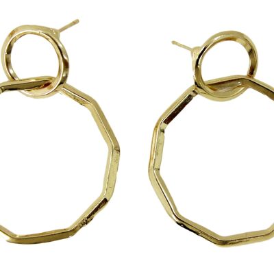 Gold Shape Geo Earrings