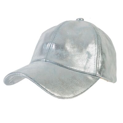 Blue PU Metallic Cap