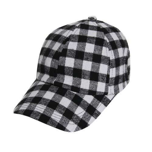 Black and White Checkered Cap