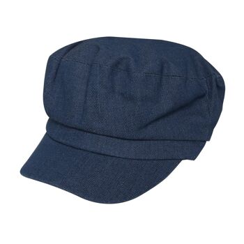 Casquette gavroche en denim bleue