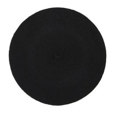 Black Plain Felt Beret