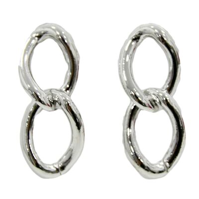 Silver Oversized Chain Link Earrings