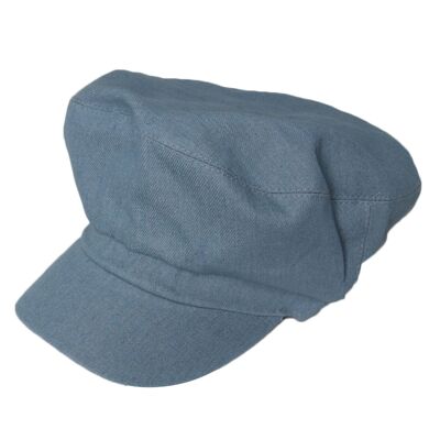 Denim baker hat