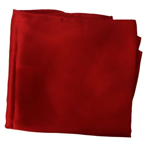 Red Plain Sateen Square Scarf