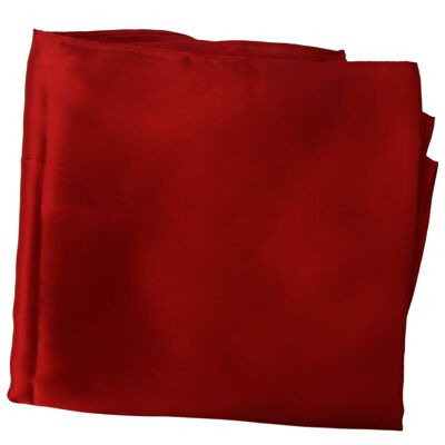 Red Plain Sateen Square Scarf