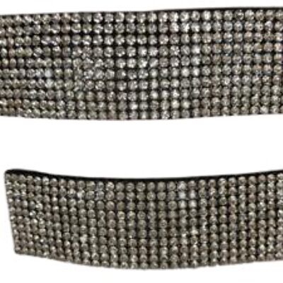 Barrettes à cheveux rectangulaires en strass