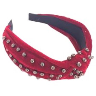 Red Velvet Studded headband