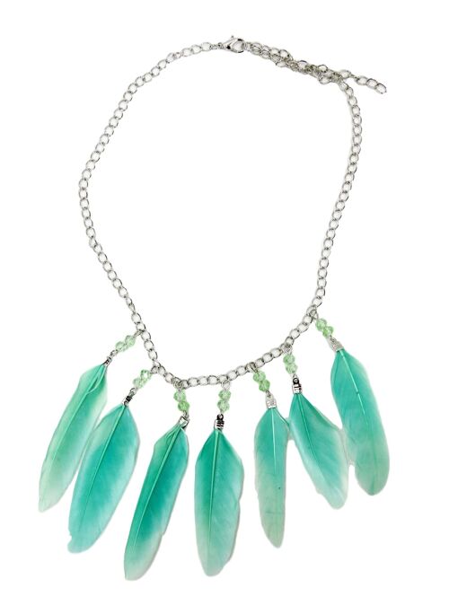 Mint Feather necklace