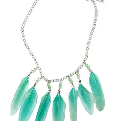 Mint Feather necklace