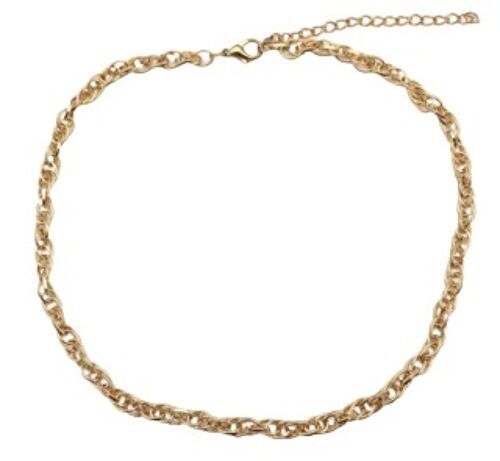 Gold Twist Link Necklace