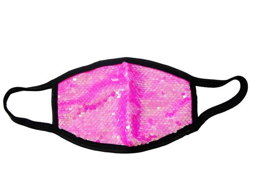 Pink Sequin Face Mask