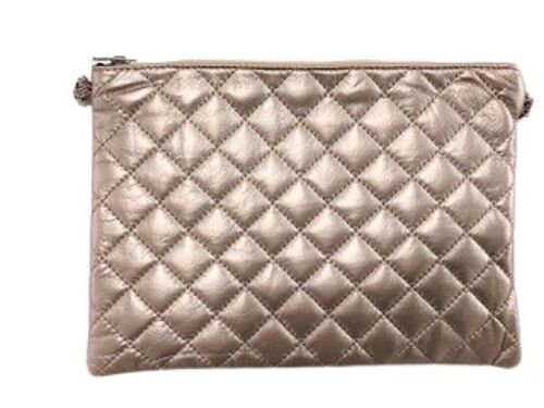 Pink Quilted Rectangle Bag