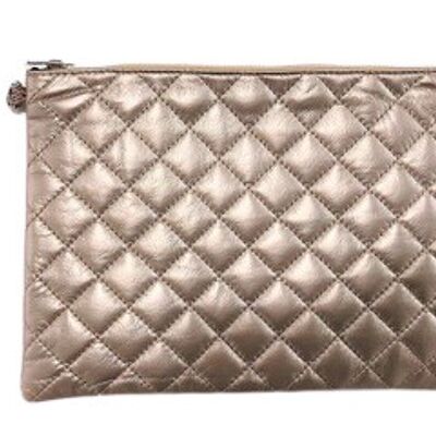 Pink Quilted Rectangle Bag