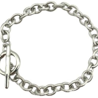 Silver T Bar Chain Bracelet