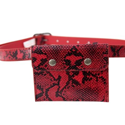 Red Snake Hanging Purse Belt