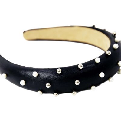 Studded textile headband