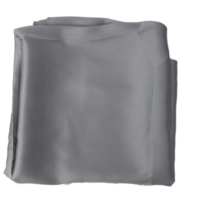 Silver  Plain Sateen Square Scarf