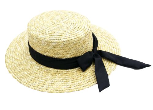 Cream Thick Straw Wheat Boater