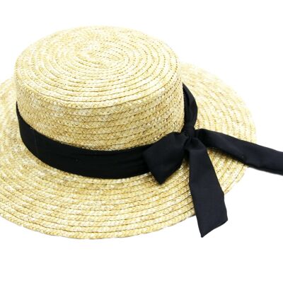 Cream Thick Straw Wheat Boater