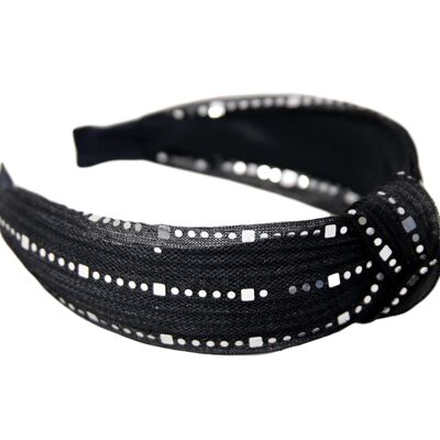 Black Mirror Mesh Knot Headband