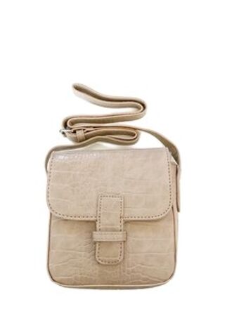 Sac messager croco nude