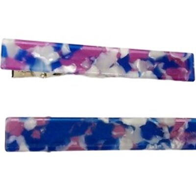Purple and Blue Resin Hair Clip 2 Pack