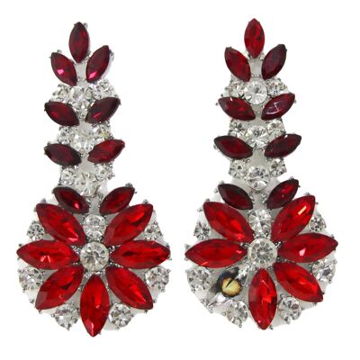 Red Diamante Statement Earring