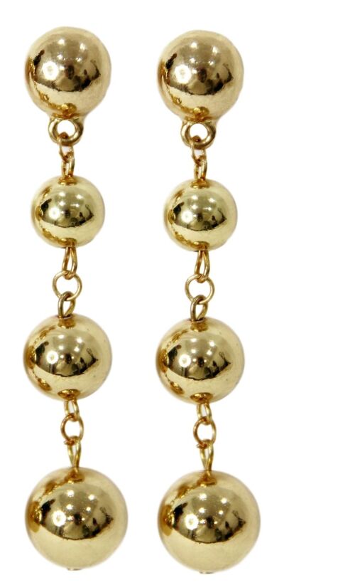 Gold Ball Drop Earrings