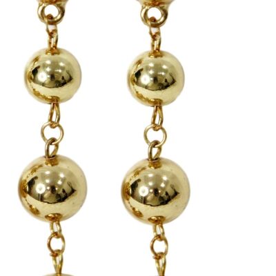 Gold Ball Drop Earrings