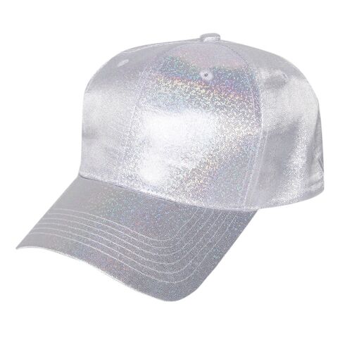 Silver Metallic Glitter Cap