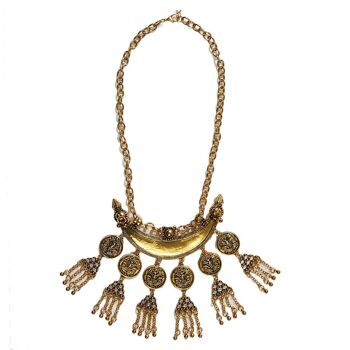 Collier chaîne avec pièce en forme de goutte