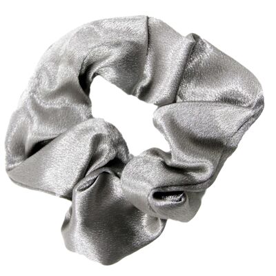 Light Grey Satin Scrunchie