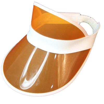 Orange Clear Plastic Visor