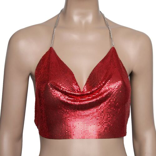 Red Chain Mail Top