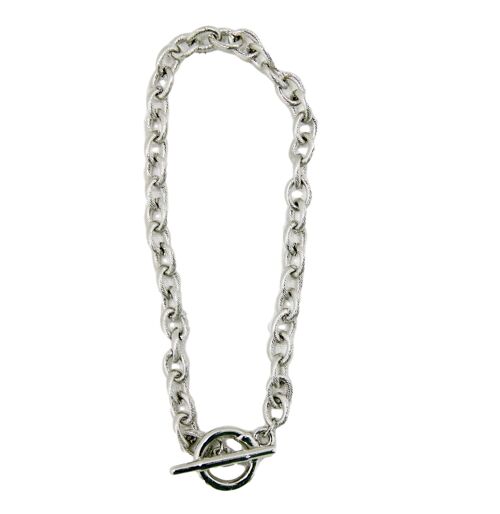 T Bar Silver Chain Anklet
