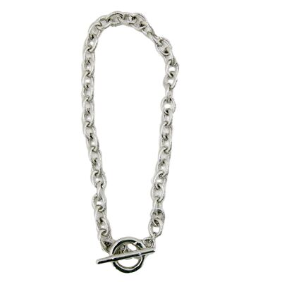 T Bar Silver Chain Anklet