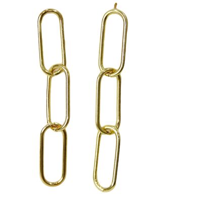 Gold Link Chain Earrings
