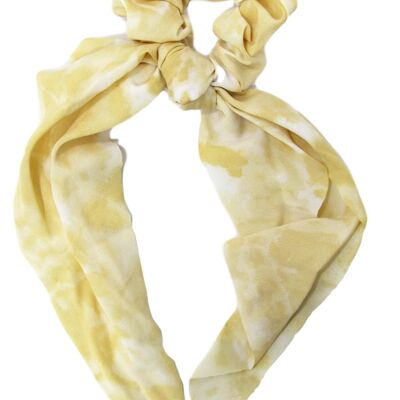 Yellow Long Tie Dye Scrunchies