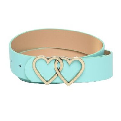 Double love heart belt