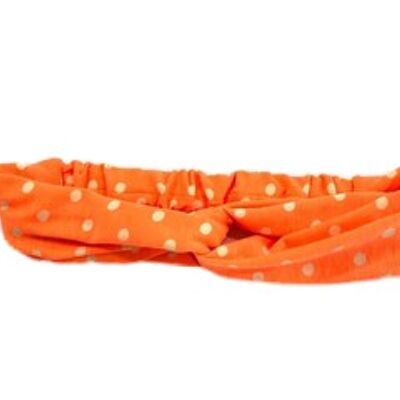 Neon Orange Polka Dot Stirnband