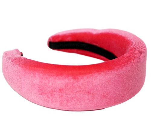 Hot Pink Velvet Padded Headband