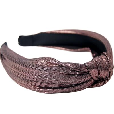 Pink Metallic Material Knot Headband